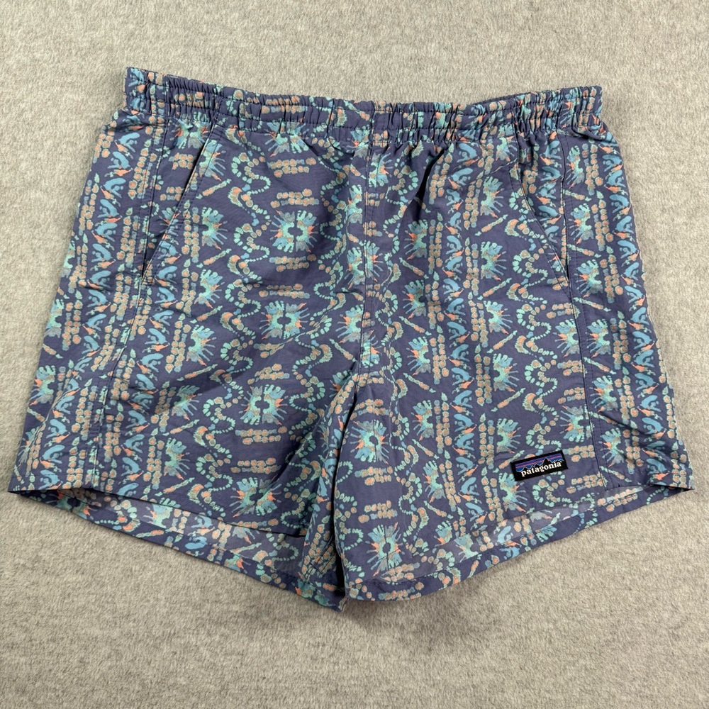Patagonia Blue Floral Pattern Women's Shorts